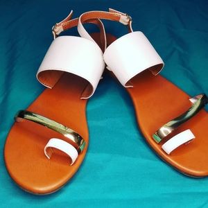 White & Gold sandals